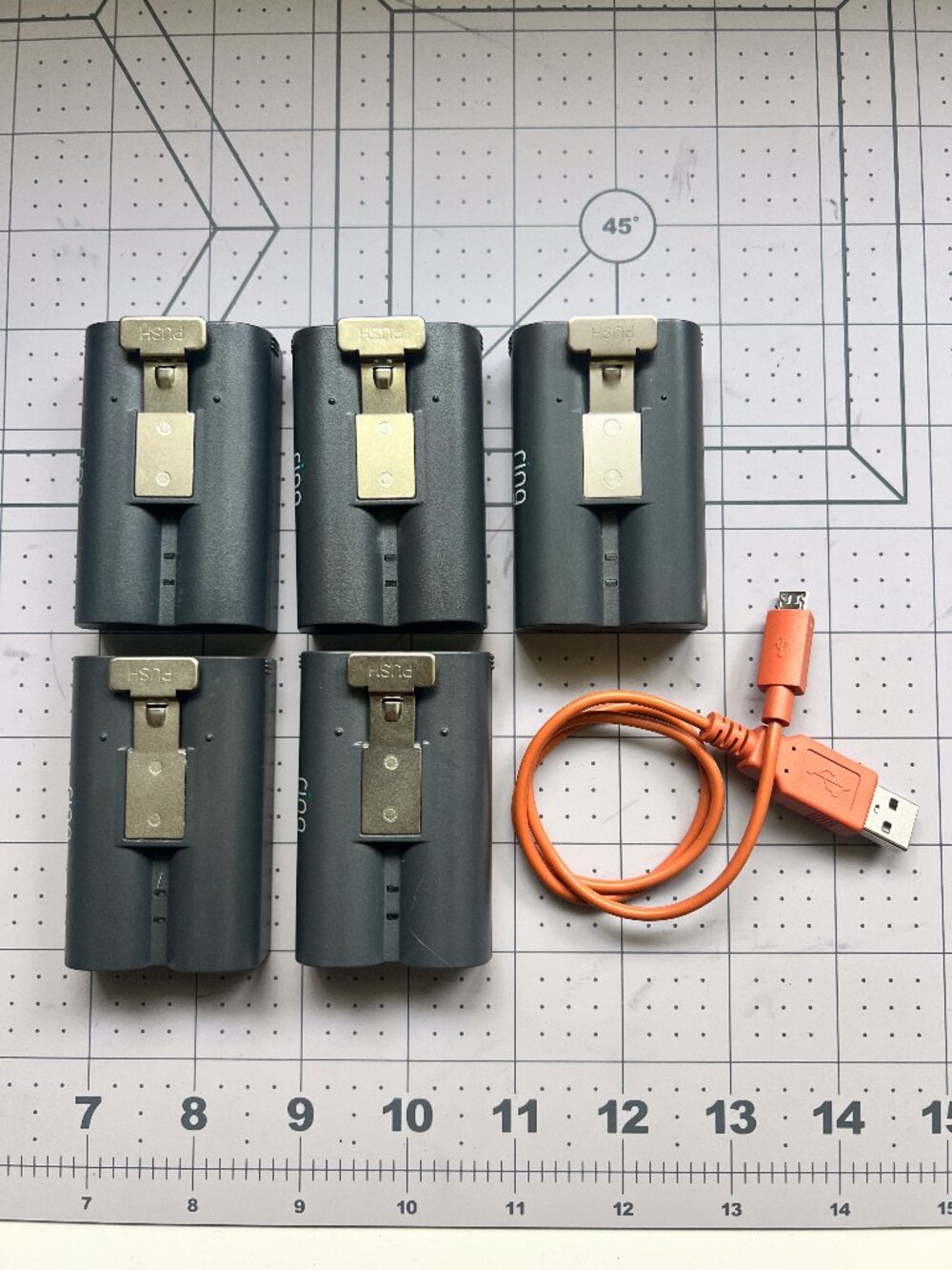 Ring Batteries - Set of 5 + USB charger